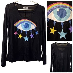 Lauren Moshi Crystal Cosmic Eye shirt